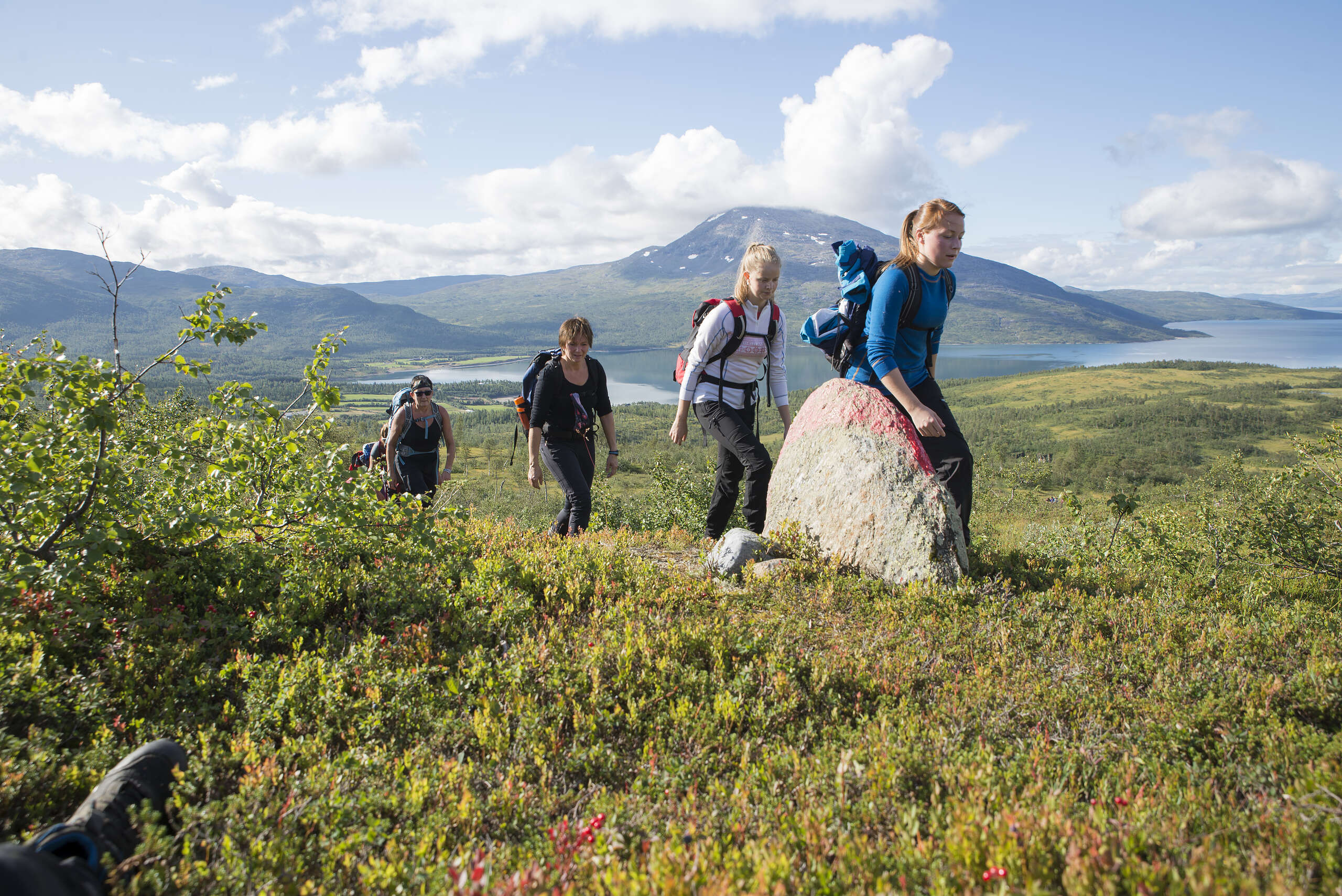 Med fantastisk vær ble naturopplevelsene mange for deltakerne i årets Okstindan Fjellmaraton.