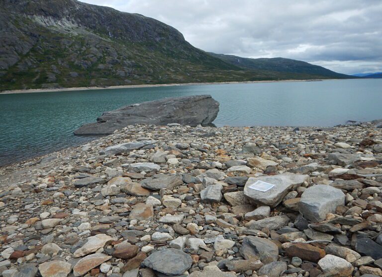 Øvre del av lokalitet XII på sørsida av Gresvatnet, noen hundre meter fra dammen. Her ble det funnet en god del gjenstander på 1960-tallet