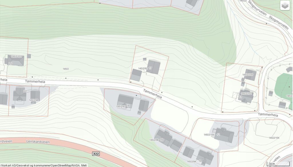 I Korgen er det sju ledige tomter i Danieldalen. Med en høydeforskjell på opptil 10 meter i tomtene har det vært vanskelig å friste nybyggere.