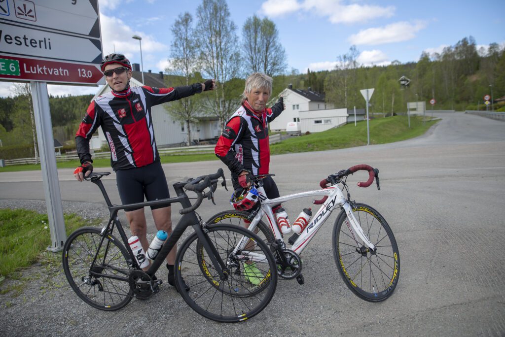 Bernt Kibsgaard og Roger Vatshaug har startet opptreningen til å sykle de 8