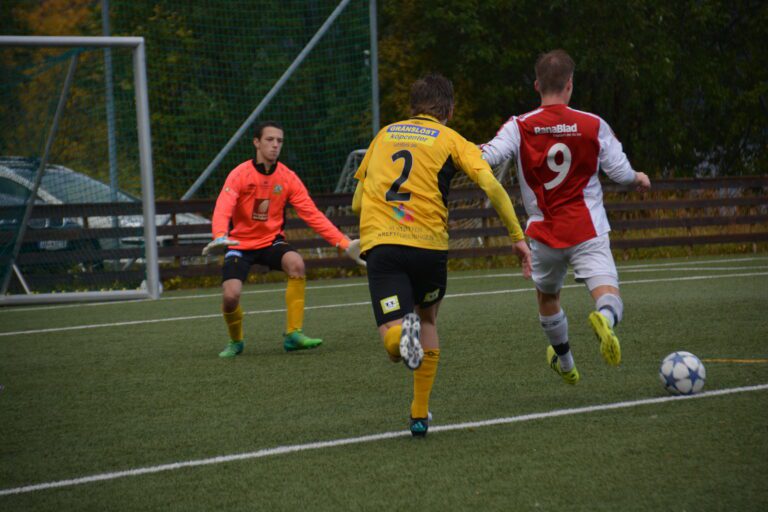 Didrik Iversen scoret 6-1 målet etter kampens store enkeltprestasjon. Et langt oppspill ble dempet og tatt med i fart forbi Ståls bakerste mann. Iversen satte ballen til høyre for keeper.|Dan Remy Karlsen scorer her det syvende målet til Hemnes og hans andre. Han putter også på nummer åtte og fullfører hat-trick. Dette var for øvrig Karlsens første mål denne sesongen.|Hemnes sikrer opprykk hvis de vinner eller spiller uavgjort mot Bossmo & Yttern på søndag.