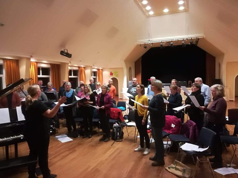 Fra en av de siste øvelsene før julekonserten.