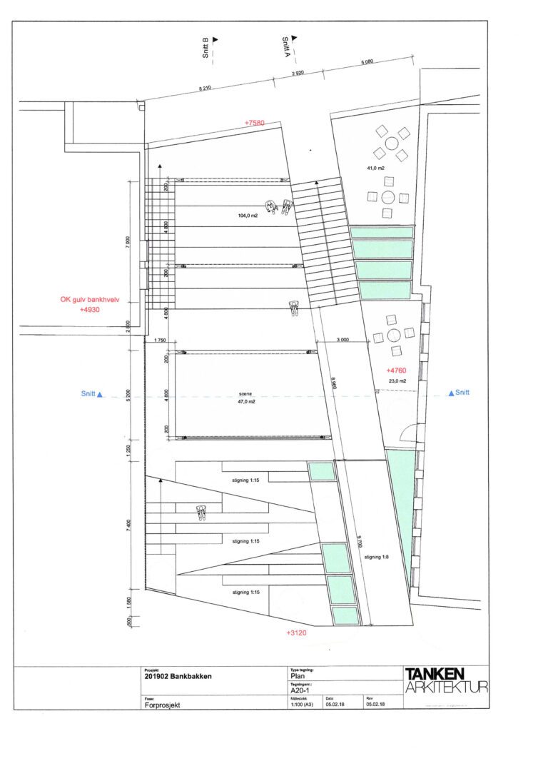 Skissen her viser hvordan man ser for seg bakken utviklet. Helt nye bruksområder vil fremkomme og forskjønne hele området.