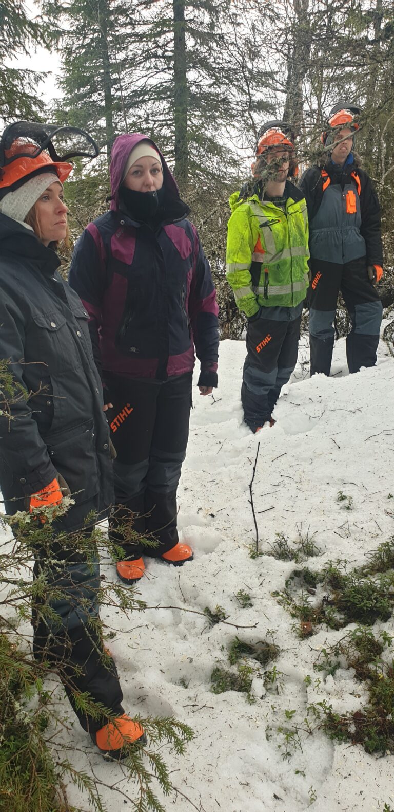 Iselin Villmones, Gina Thoresen, Maxim Svartvatn Joachim Vassdal suger til seg lærdom før de selv går i gang.