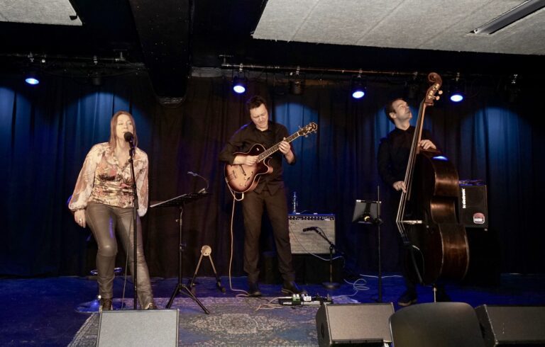 Bandet på plass på scenen hos Hemnes Jazzforum for en uke siden.